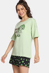 Rosaline Bon Appetit Knit Cotton Shorts Set - Black Beauty — thumbnail 2